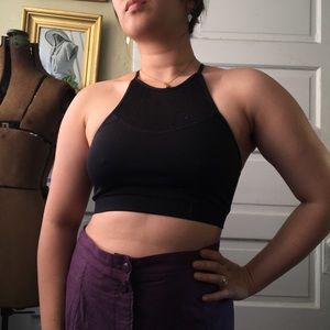 Black racer back bralette